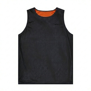 Blue Reversible Mesh Soccer Printed Plus Size <b>Training</b> Jersey Breathable Sleeveless Sport <b>Bib</b> for Adults Unisex All Seasons - Product Image 3