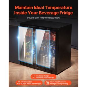 Frigorifero Commerciale per Bevande da 246 Lattine con Porte in Vetro Regolabili e Controllo Digitale della Temperatura per Bibite, Birra e Altri Prodotti da Cucina - Product Image 5