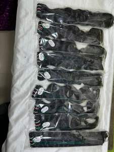 Extensiones de Cabello Virgen Negro Rizado 100% Natural de 24 Pulgadas, Cabello para Trenzas de Alta Calidad, Extensiones de Cabello Humano de Templo - Product Image 4