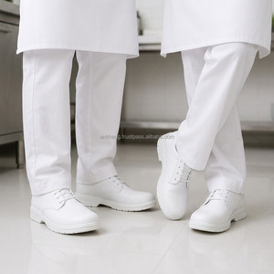 White Chef Uniform Set Cotton Long Sleeve Button Closure Unisex <b>Kitchen</b> Workwear for Restaurant & Bar - Product Image 2