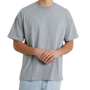 Custom Print Logo Men's 100% Cotton Oversize T-Shirt <b>Top</b> Ranking Plain Heavy Knitted Fabric Casual Wear <b>Mock</b> <b>Neck</b> Men's Stock - Product Image 1
