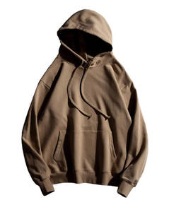 Sudadera con capucha de manga larga de algodón 100% para hombre, personalizada al por mayor, con bolsillo canguro y cordón ajustable, para unisex. - Product Image 4