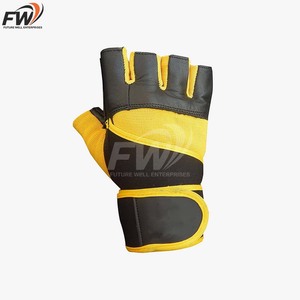 Guantes de levantamiento de pesas, guantes de gimnasio de medio dedo con soporte para muñeca para hombres y mujeres - Product Image 2