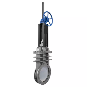 Vanne à lame coulissante manuelle de haute qualité C-Way 8 pouces CL150 ASTM B62 à tige montante avec volant, certifiée BS 5154, pour eau haute température - Product Image 2