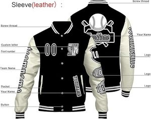 Veste d'hiver confortable pour homme, style Letterman, col montant, logo sur le devant, coupe-vent, haute qualité, écologique, à prix raisonnable - Product Image 3