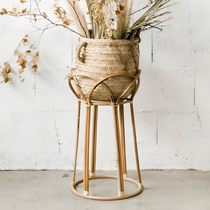 Support de plante pour balcon, étagère pour pot de fleurs, support de sol en rotin, accessoires de jardin, étagères pour plantes - Product Image 3