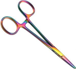 Pinzas Hemostáticas Médicas de Acero Inoxidable Kelly Rectas de 5.5 Pulgadas con Pinzas Quirúrgicas Multicolores Arcoíris - Product Image 3