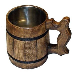 Chope à bière traditionnelle de style baril - Product Image 1