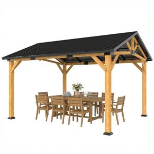 Pergola e Gazebo con Tetto Rigido Nero Grigio per Terrazze - Categoria Prodotti - Product Image 5