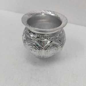 Kalash Lota en aluminium plaqué argent de qualité supérieure pour les rituels de Puja hindoues, décoration de temple domestique, pot à eau sacrée, cérémonie de mariage, articles religieux - Product Image 4