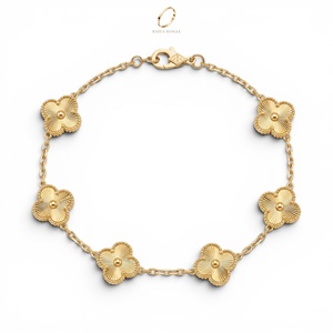 Nueva Pulsera de Moda con Dije de Trébol Chapado en Oro Premium para Mujer, Joyería de Moda a Precio de Mayoreo - Product Image 5