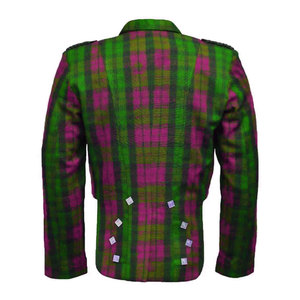 Chaqueta de Tartán Escocés Verde y Rosa de Lana para Niño, Estilo Príncipe Charlie, para Boda en las Tierras Altas, OEM/ODM, Superventas - Product Image 2