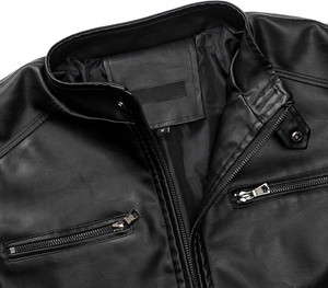 Chaqueta de cuero genuino de vaca para hombre de la mejor calidad, cómoda, con logotipo personalizado, fabricante de alta calidad, chaqueta de cuero para hombre - Product Image 6