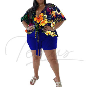 Ensembles assortis été 2026 – Ensemble 2 pièces grande taille pour femme – Vêtements féminins – Ensemble court 2 pièces - Product Image 6