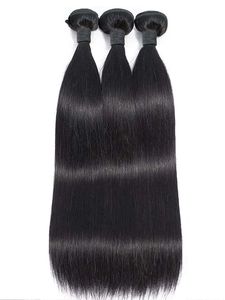 NAJIR HAIR HUB ผมต่อแบบเวอร์จินอินเดียนแท้ แบบตรงหยิกนุ่ม สีดำ 100 กรัม 3 มัด - Product Image 1