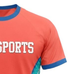 Unisex Coral Teal Sublimation Netball <b>Shirt</b> <b>Polyester</b> Short Sleeve Sportswear Athletic Team Uniform Competition Apparel - Product Image 3