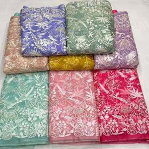 Custom Multi Embroidery Cotton <b>Fabric</b> Eyelet Floral Embroidered <b>Fabric</b> for Garment and Dress - Product Image 5