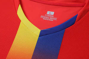 Maillots de football personnalisés de haute qualité, respirants, 100% polyester, manches courtes, maillot de football rétro, uniforme violet - Product Image 3