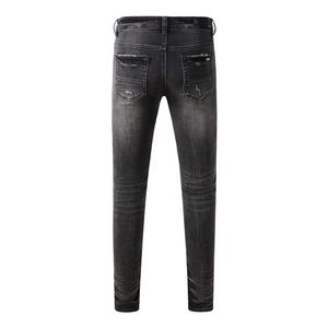 Jeans de Mezclilla Premium para Hombre, Estilo Coreano, Corte Recto, Pantalones de Algodón Lavado, Ropa Casual Elegante, Logotipo Personalizado, Venta al Por Mayor - Product Image 2