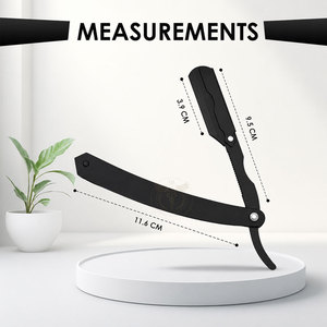 มีดโกนหนวดตรง QORVEX INSTRUMENTS ระดับมืออาชีพ หรูหรา พร้อมใบมีดสแตนเลสแบบด้านเดียว 60 ใบ/แบบสองด้าน 30 ใบ - Product Image 2
