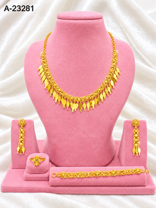 Meilleure Vente 2026 : Ensemble de Bijoux en Or et Onyx d'Inspiration Indienne et Africaine pour Femme, Style Vintage Comores Mayotte, Collier et Boucles d'Oreilles, Cadeau de Mariage - Product Image 1