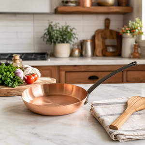 100% Pure Copper Frying Pan, Handmade Copper Skillet, Premium Chef Cooking Pan, Heavy Gauge Copper Cookware, OEM ODM Wholesale - Product Image 3