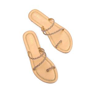 Sandalias de tacón informales doradas CL1777 - Product Image 1