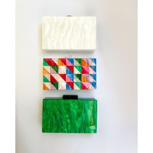 Bolso de Mano de Resina con Cristales de Diseño para Fiestas Nocturnas para Damas - Product Image 1
