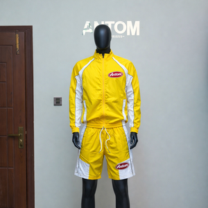 Conjunto de verano personalizado de cortavientos y sudadera con capucha para hombre, chándal personalizable al por mayor para mujer, conjuntos cortos para hombre, ropa de entrenamiento. - Product Image 2