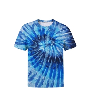 เสื้อยืดคอกลมผู้ชายสีน้ำเงิน แขนสั้น ทรงหลวม สวมใส่สบาย ระบายอากาศได้ดี แห้งเร็ว เป็นมิตรกับสิ่งแวดล้อม ผลิตจากผ้าถักคุณภาพสูง ดีไซน์ใหม่ 100% - Product Image 3