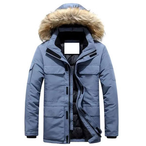 Premium Quality Men's Winter Puffer Jacket Custom Print Quilted Oversized Hooded Coat with Soft <b>Down</b> Material Zipper Closure - Product Image 6