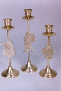Lot de 3 bougeoirs en métal doré faits à la main, style vintage américain, décoration pour la maison, la Saint-Valentin, Noël et les mariages - Product Image 5