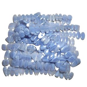 Paire de cabochons d'agate de dentelle bleue naturelle de haute qualité pierres précieuses en vrac pour la fabrication de bijoux en pierre - Product Image 3