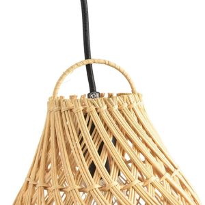 Elegant Pear Basket Rattan Lampshade Wood Base Spiral Pendant <b>Light</b> Shade Handcrafted Creative <b>Wicker</b> <b>Ceiling</b> Hanging Cover - Product Image 4