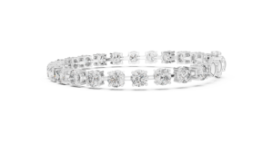 Ensemble de bracelets tennis de luxe en or rose 18 carats, avec diamants taillés en laboratoire uniques et plaqués rhodium, pour usage quotidien, bureau, mariage et fiançailles - Product Image 5