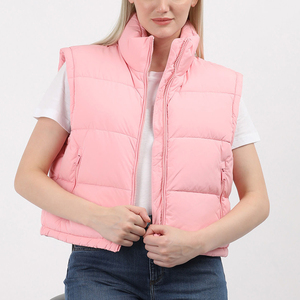 <b>Women's</b> High Quality Lightweight Waterproof Breathable Eco-Friendly Winter Puffer Vest Windproof Streetwear Knitted <b>Packable</b> - Product Image 1