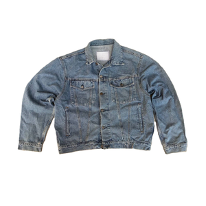 Vente en gros directe d'usine de vestes en jean-04 chandail fournisseur d'hiver personnaliser le logo de la marque bleu délavé décontracté vestes pour hommes chandail - Product Image 4