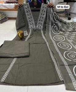 Latest Collection Best Fabric Mul Cotton with Printed Design A-<b>Line</b> Kurti-<b>Pant</b> & Dupatta Collection Woman Fashion Manufacturer - Product Image 3
