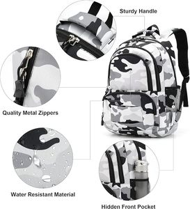 Unisex Geometric Polyester <b>Backpack</b> 20-30L Zipper Closure Adjustable <b>Straps</b> Durable Interior Pockets Fashion Casual Gym Travel - Product Image 3