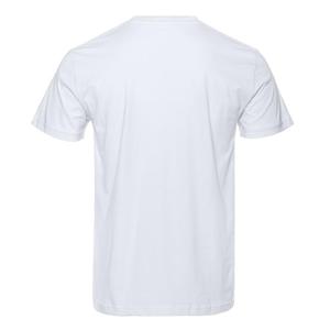 T-shirt décontracté à manches courtes col rond en jersey 100% coton blanc respirant et léger 260 GSM pour homme - Product Image 3