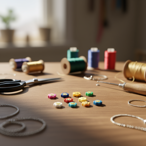 Perline in argilla polimerica Ilan a forma di fiore 5x9 mm per la creazione di gioielli - Product Image 2