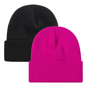 Gorro Unisex OEM, 100% Acrílico, Tejido, Color Sólido, Casual, Invernal, para Adultos, 56-58CM, Rojo y Negro - Product Image 6