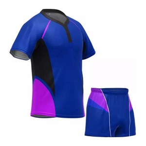 Uniformes de Rugby para Hombre 100% Poliéster, Personalizados con Transferencia de Calor, Manga Corta, Secado Rápido, Uniforme de Equipo - Product Image 2