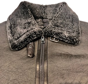 Genuine Leather <b>Shearling</b> Aviator <b>Jacket</b> <b>Men's</b> Premium Sheepskin Fur Winter Coat Warm Luxury Outerwear Style - Product Image 6