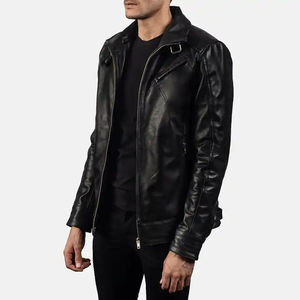 Chaqueta de Motociclista de Cuero para Hombre, de Alta Calidad, Piel de Vaca, Transpirable, con Relleno de Poliéster Resistente, en Oferta - Product Image 2