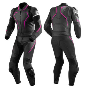 FREEZY APPAREL Combinaison de moto en cuir unisexe deux pièces - Imperméable, ignifuge, respirante, grande taille, manches longues, toutes saisons - Product Image 1