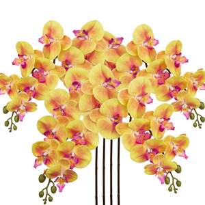THAF-009 Tiges d'orchidées artificielles de haute qualité, fleurs de Phalaenopsis en latex réalistes pour la décoration intérieure moderne - Product Image 2