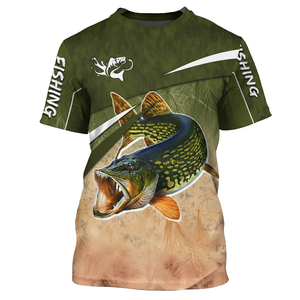 Camiseta de Pesca con Cuello Redondo y Logotipo Personalizado, Ropa de Pesca de Alto Rendimiento de Poliéster Premium para Exteriores, de Fábrica - Product Image 2