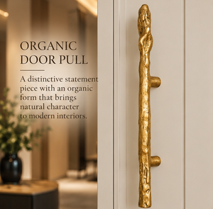 Poignée de porte texturée irrégulière, finition dorée, poignée de meuble allongée, quincaillerie décorative artistique pour meubles - Product Image 2