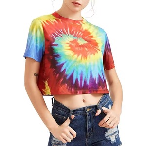 T-shirt court à manches courtes pour femme, 100 % coton, écologique, respirant, séchage rapide, anti-boulochage, haute qualité, vente chaude en gros - Product Image 2